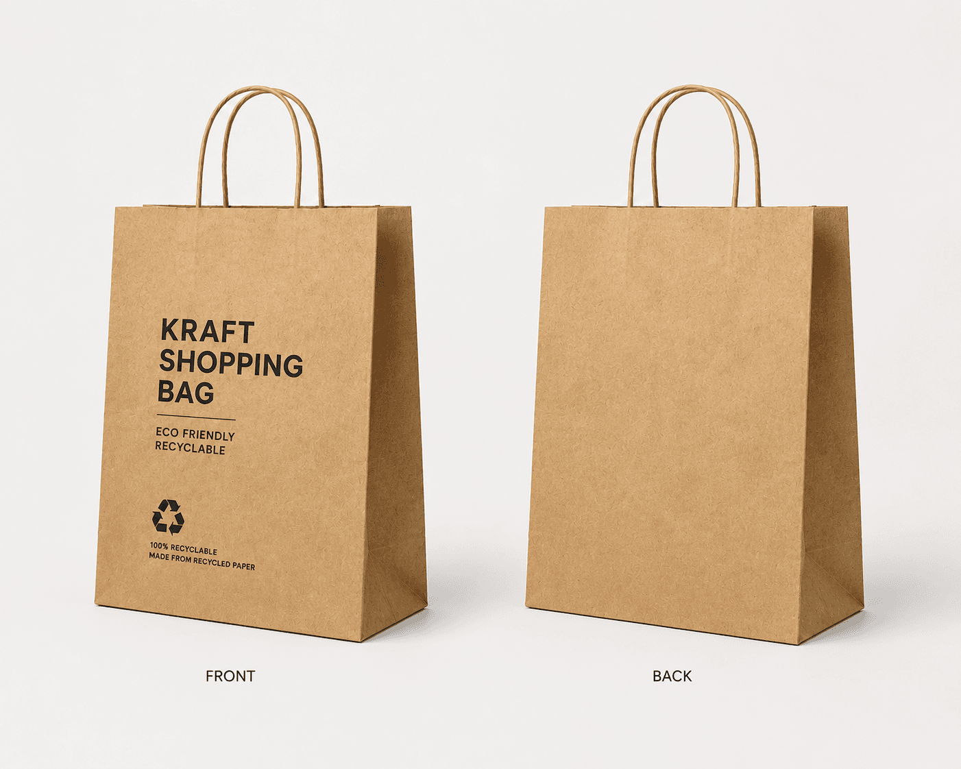 Kraft Shopping Bag (Brown Recycled)