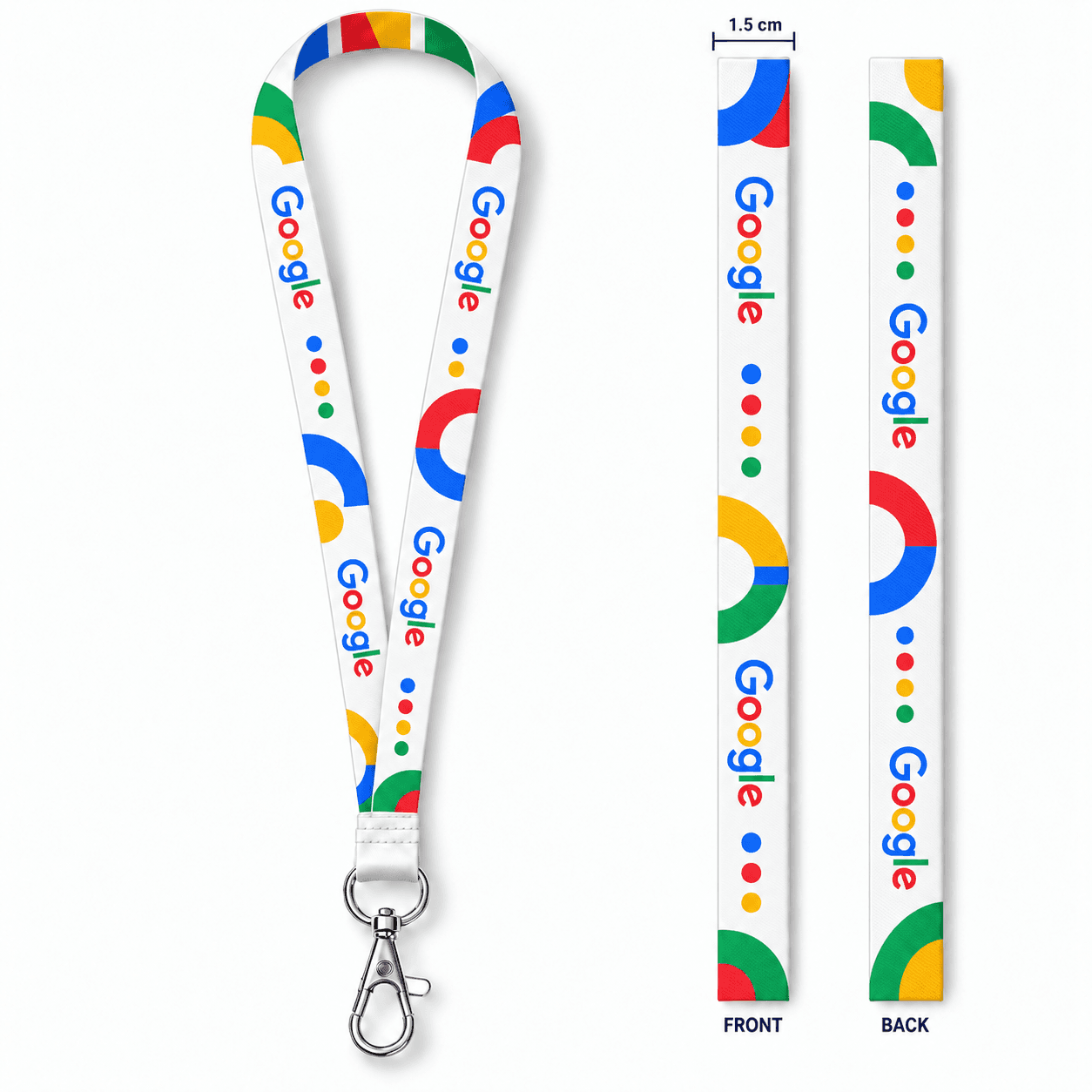 1.5 cm Premium Polyester Lanyard with Metal Hook