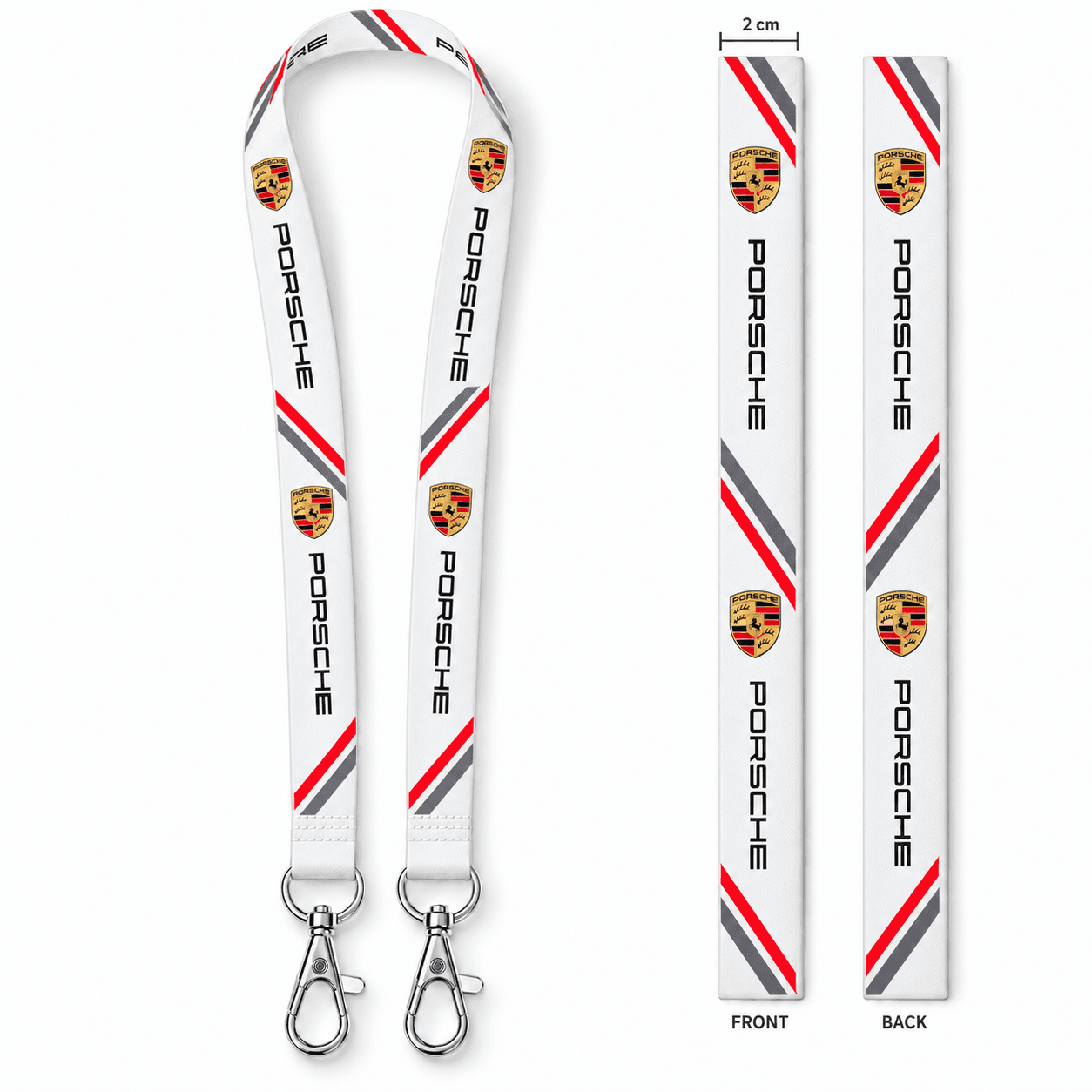 2 cm Premium Polyester Lanyard with Dual Metal Hooks