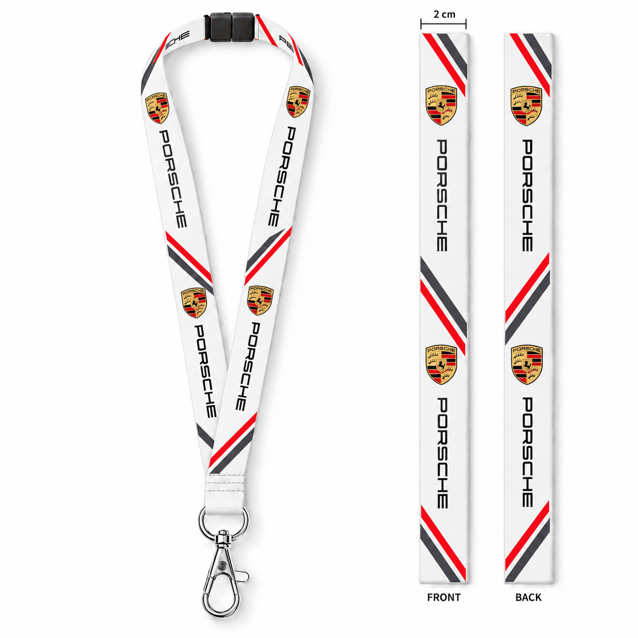 2 cm Premium Polyester Lanyard with Safety Breakaway & Metal Hook