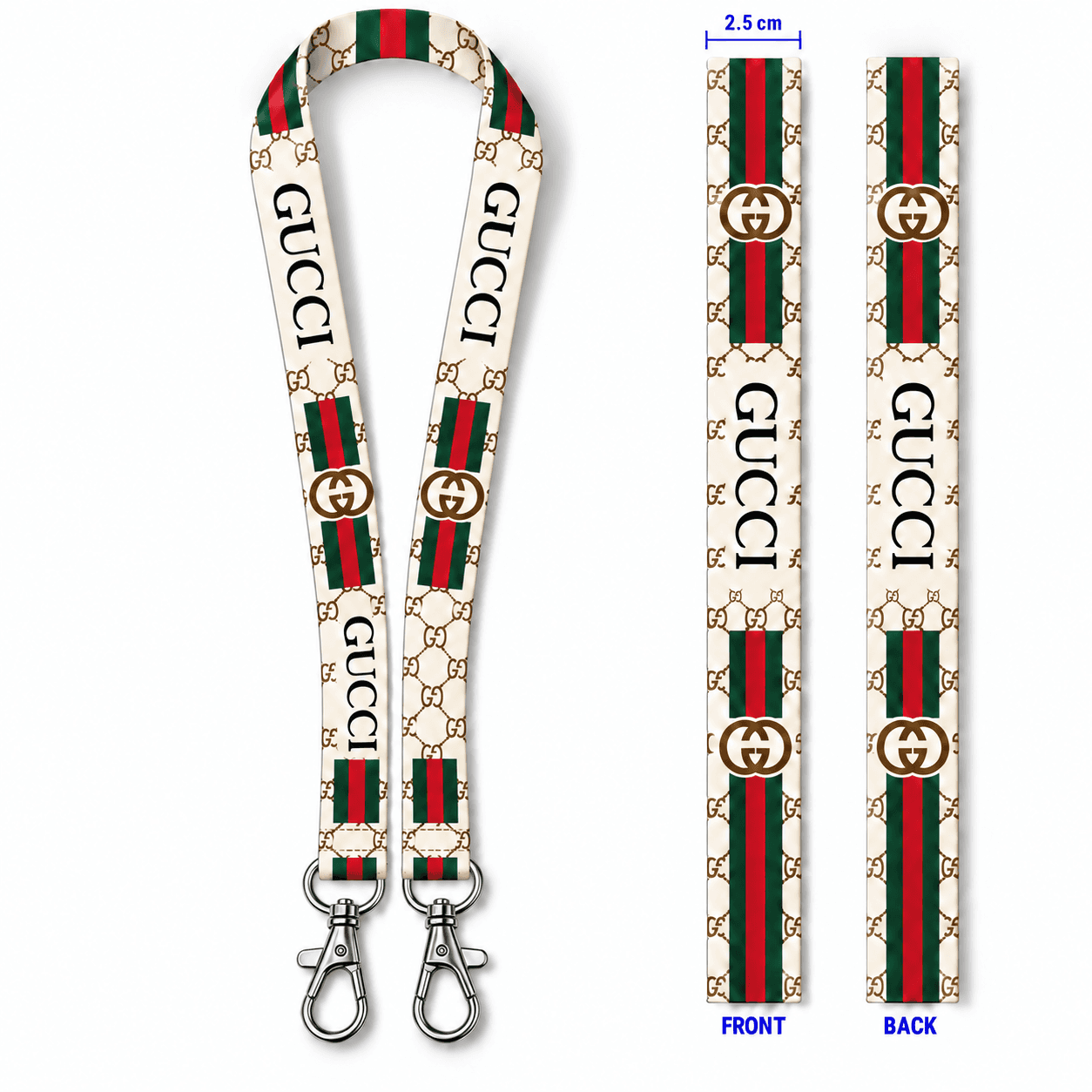 2.5 cm Premium Polyester Lanyard with Dual Metal Hooks