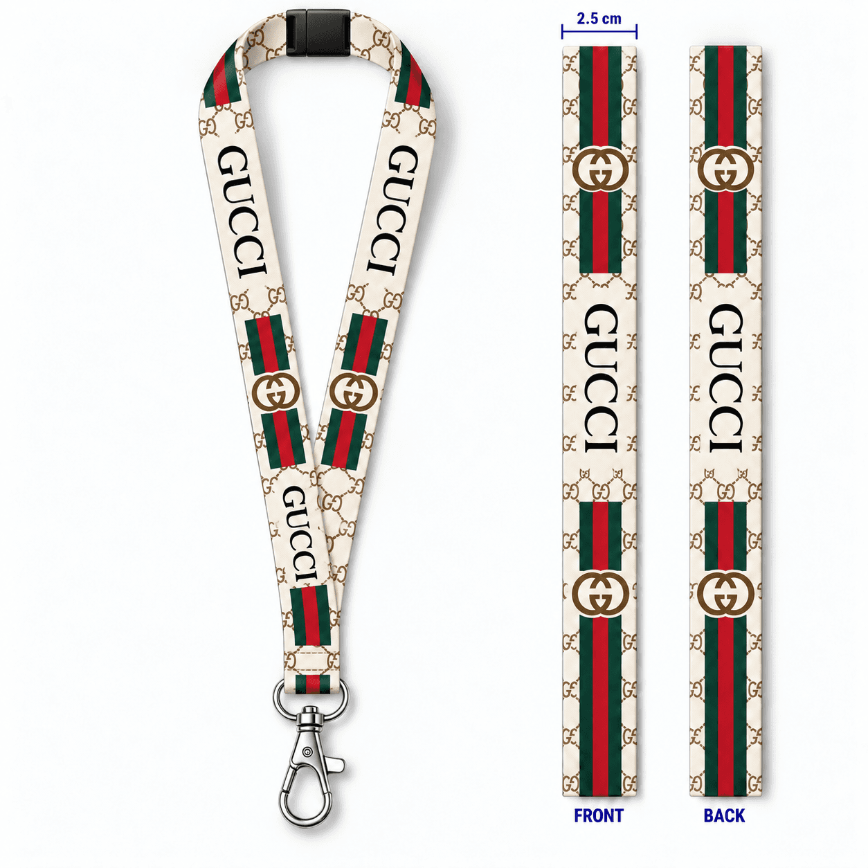 2.5 cm Premium Polyester Lanyard with Safety Breakaway & Metal Hook