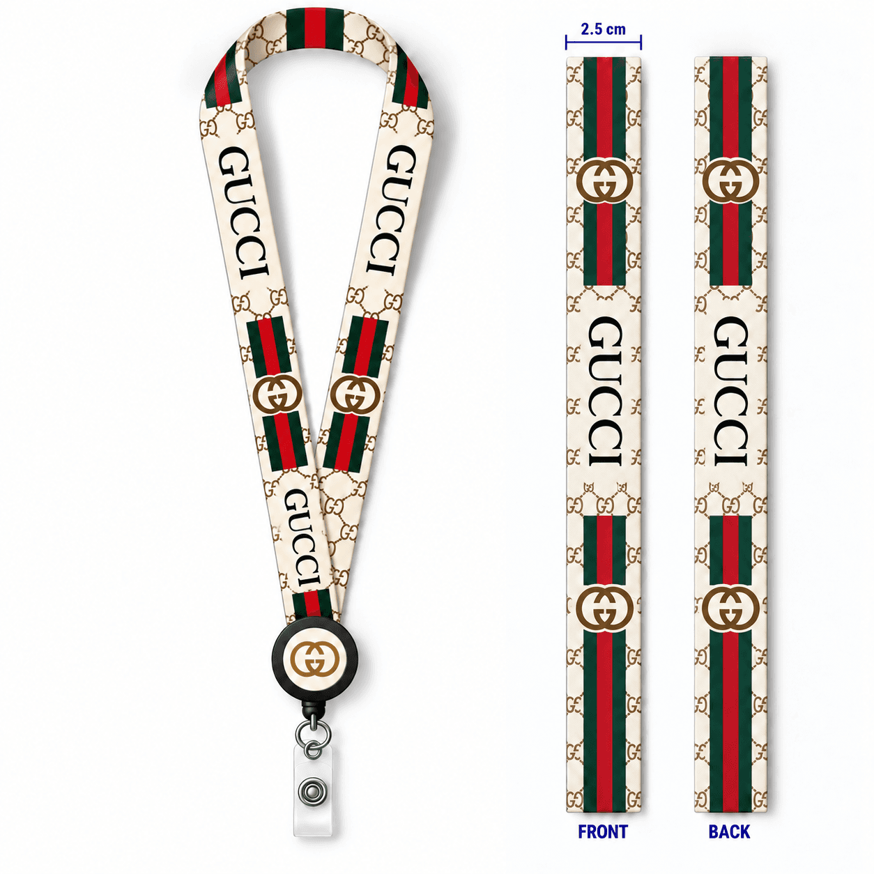 2.5 cm Premium Polyester Lanyard with Retractable Reel Badge