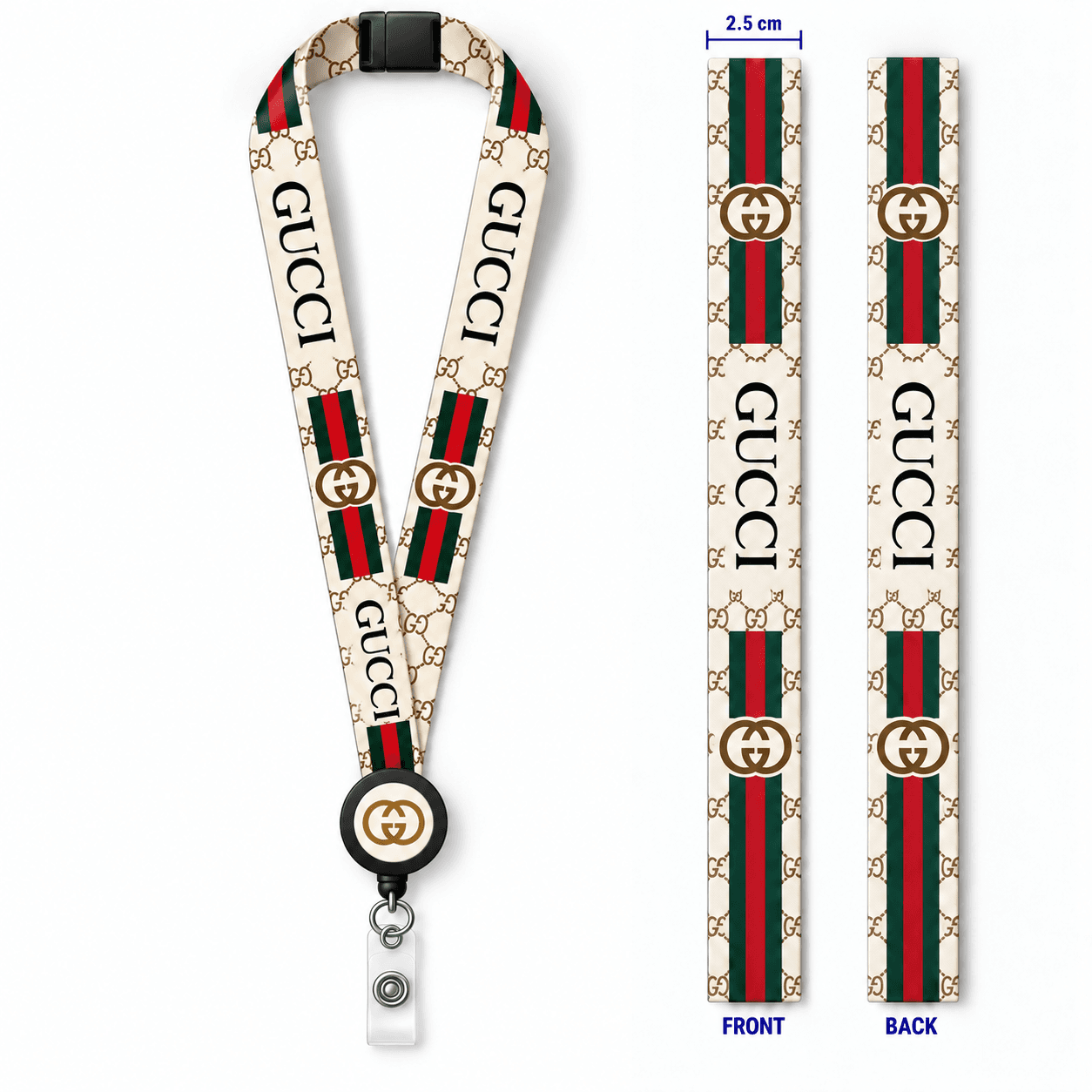 2.5 cm Premium Polyester Lanyard with Safety Breakaway & Retractable Reel Badge