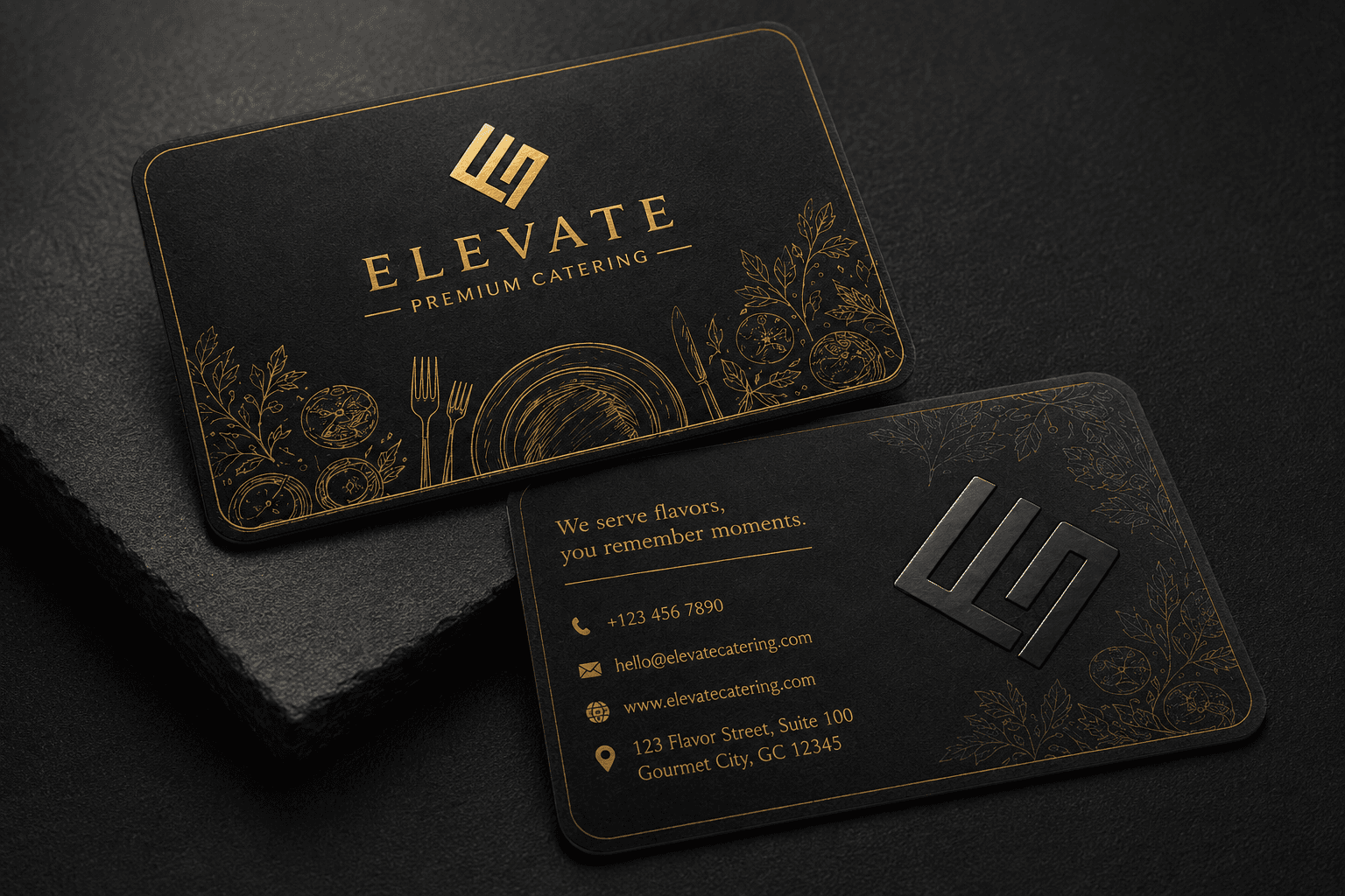 Rounded Corner Gold Foil Spot UV Velvet Lamination 760mic