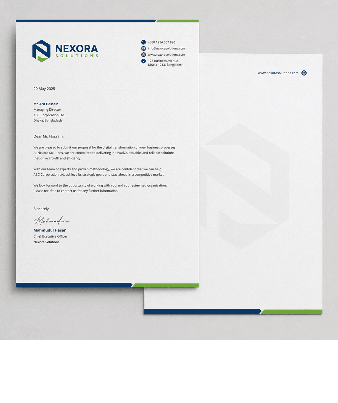 Letterhead (Wood Free paper 100gsm)