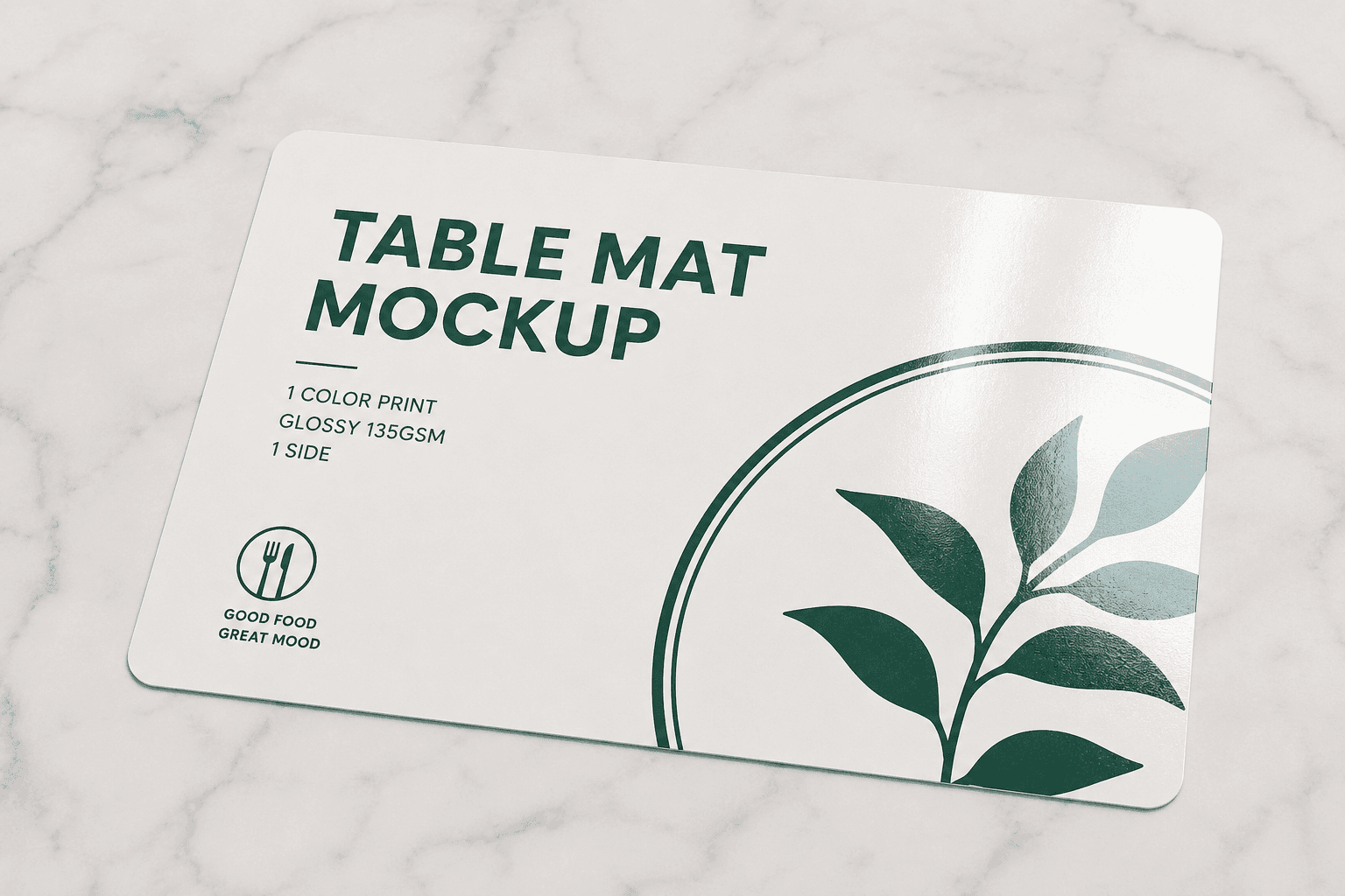Table Mat - 1 or 2 Color (Glossy 135gsm)